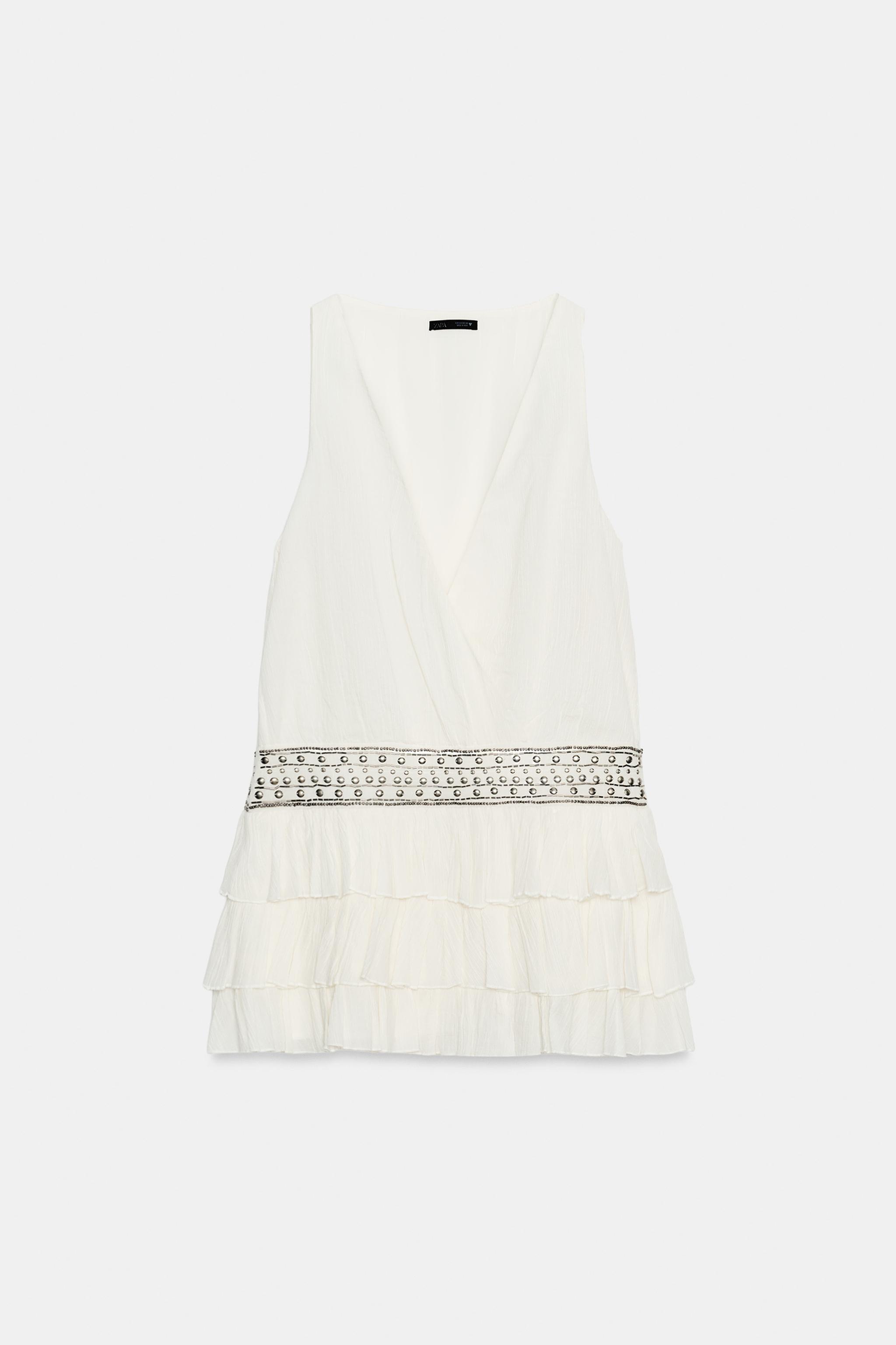 ROBE GAZE VOLANTS CLOUS